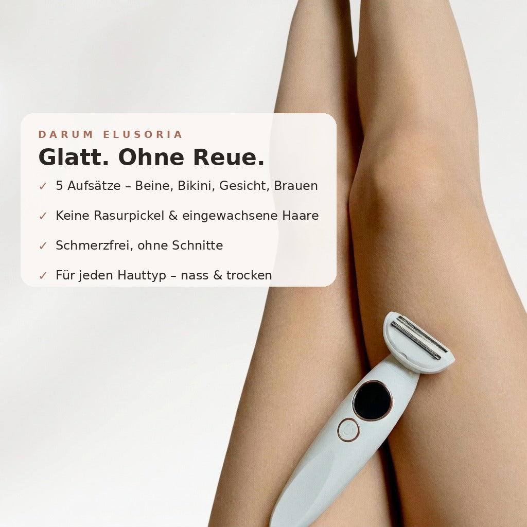Glatte Haut - Ohne Rasurpickel, Brennen & eingewachsene Haare.