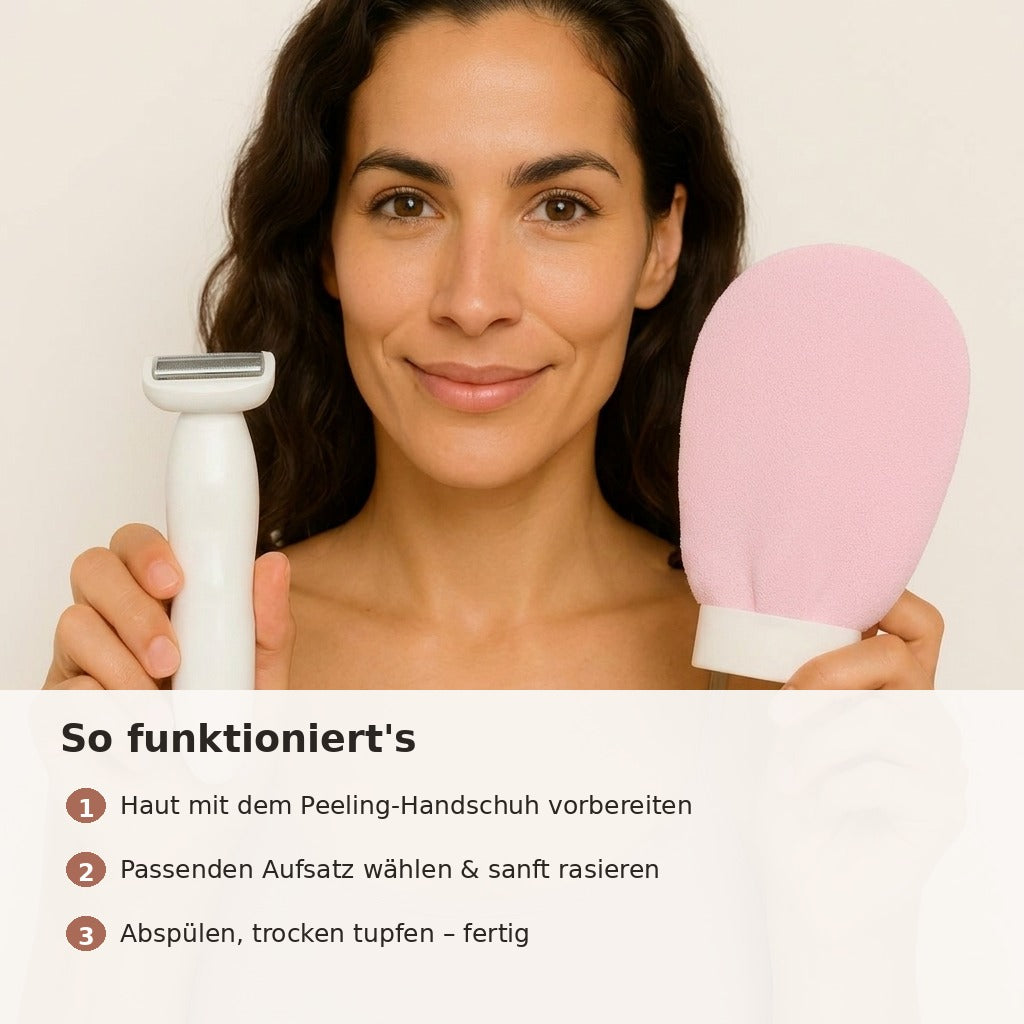 Glatte Haut - Ohne Rasurpickel, Brennen & eingewachsene Haare.